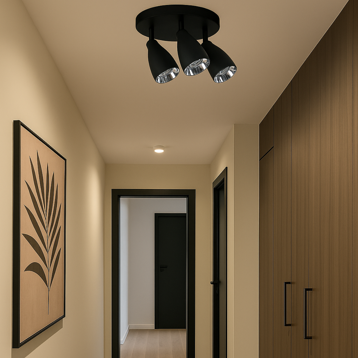 Plafon Campana 3 czarny Light Prestige